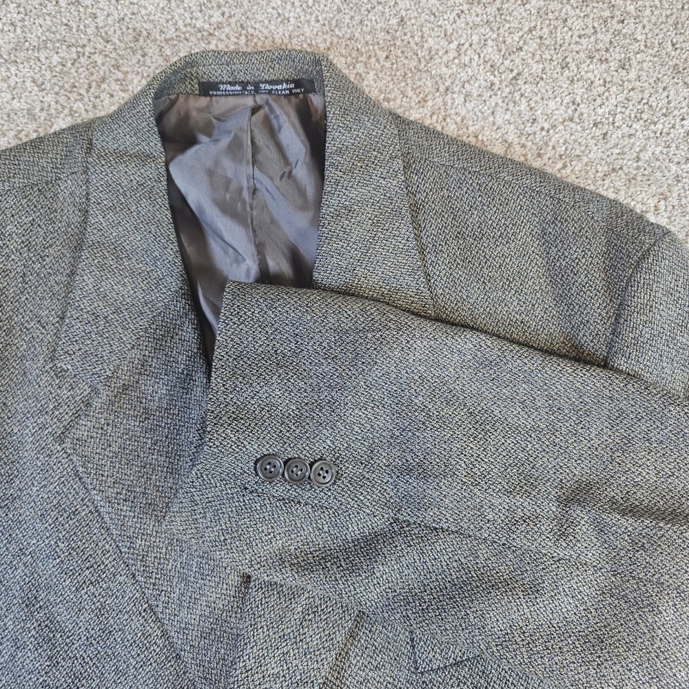 Vintage Wall Street Collection for DeByles 100% Lambswool Blazer Grey 50L